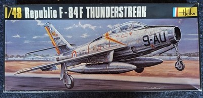 Heller 1:48 Republic F-84F Thunderstreak - Vintage, Open Box, NOS #554