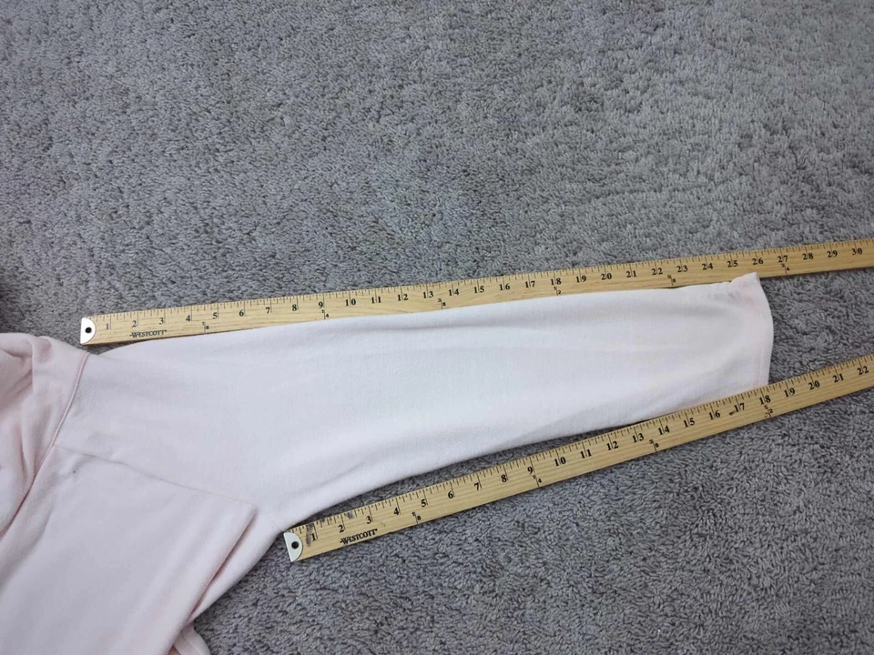 Camisa T by Talbots para mujer XL rosa manga larga capucha cuello mezcla de poli ropa de salón Foto 3 de 4