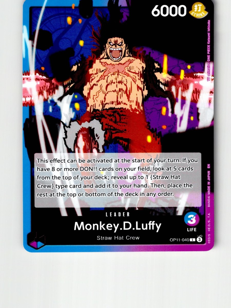 Monkey.D.Luffy (040) OP11-040 Leader A Fist of Divine Speed One