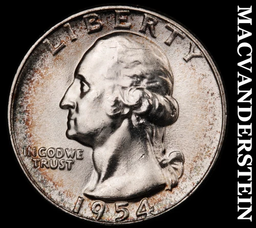 1954 Silver Washington Quarter - Choice Gem Brilliant Unc  Lustrous  #i6462