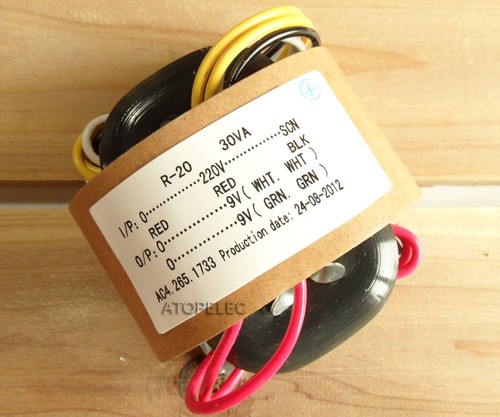 Transformador de núcleo R 220V 30W para amplificador de audio DAC - salidas seleccionables - Imagen 2 de 12