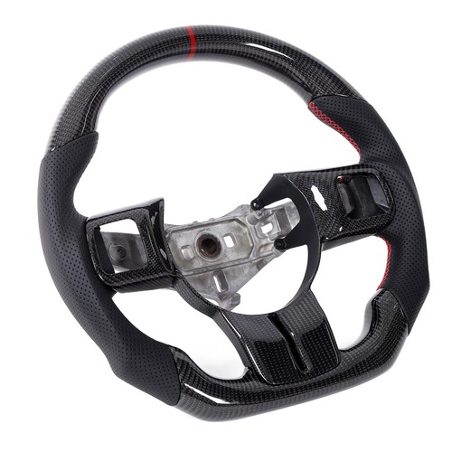 Carbon Fiber Steering Wheel Nappa Perforated Leather W/ Trim Fit For - Picture 3 of 12