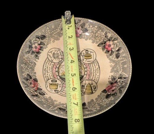 Antique Adams Warranted Staffordshire Transferware Porridge Mug & Bowl Set 1879 - Picture 14 of 21