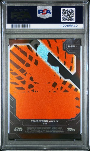 2024 Topps Star Wars High Tek TAIKA WAITITI as IG-11 Autograph PSA 10 #13/25 - Picture 2 of 2