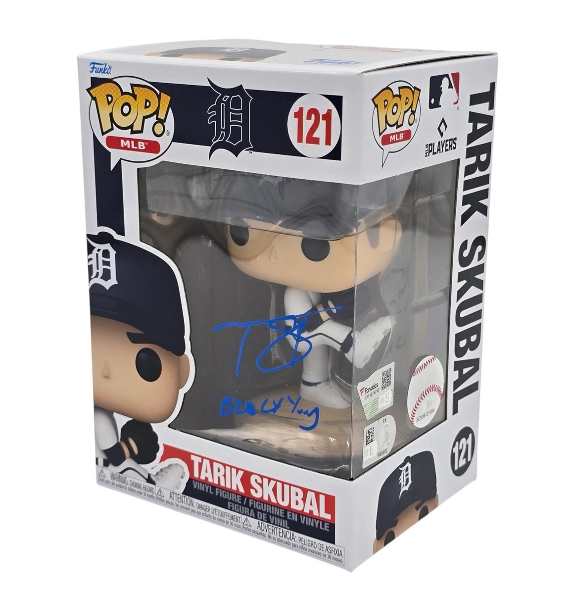 TARIK SKUBAL SIGNED FUNKO POP DETROIT TIGERS 121 B2B CY YOUNG