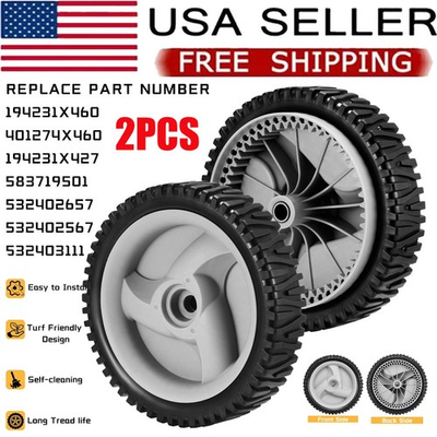 #ad 2Pk 532403111 Lawn Mower Front Wheels Replacement 583719501 194231X460 Wheels $22.99