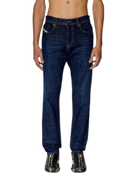 DIESEL 2023 D-Finitive 09F89 Men Jeans W32/L32 Blue Faded Tapered Leg RRP150