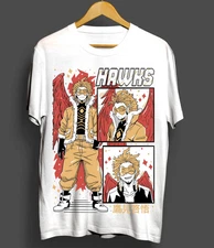My Hero Anime Wing Hero Hawks Keigo Takami T-Shirt - White