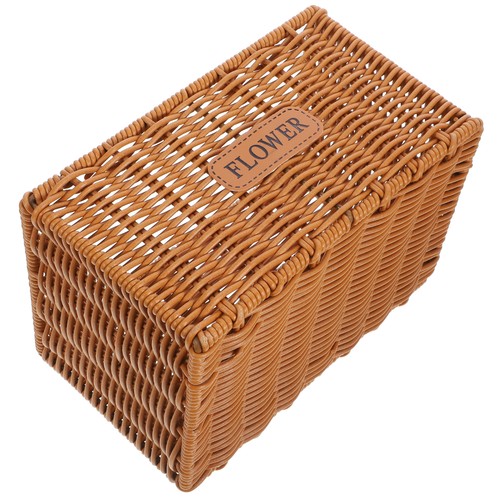 Aufbewahrungskorb Aus Rattanimitat Einkaufen Kleiner Handgewebte Blumenkörbe - Bild 3 von 12