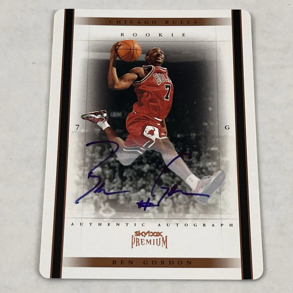 Ben Gordon Rookie Die Cut Auto 2004-05 Skybox Premium RC #78 Chicago Bulls NBA - Image 2 of 3