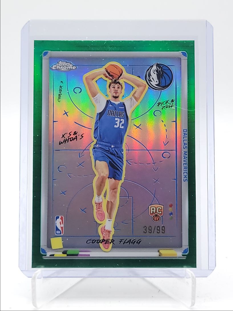 COOPER FLAGG 2025-26 TOPPS CHROME X'S & WHOA'S ROOKIE GREEN RC /99 Q5692