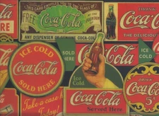 Set of 2 Coca Cola Coke Flexible Cutting Mats 11 1/2" X 15" Made in USA