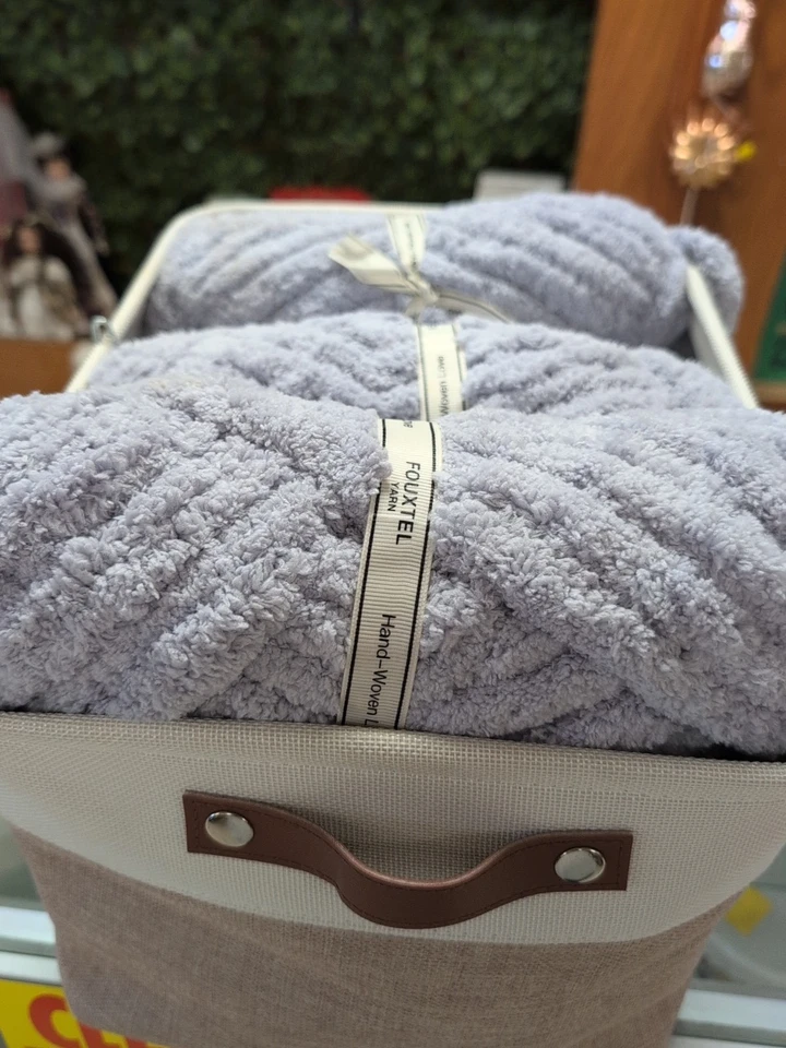 Lot of 8 Fouxtel Lavender Chenille Yarn Skeins 100% Polyester - Image 3 of 3