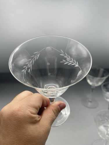 Set 6 bicchieri da cocktail vintage non corrispondenti calici vintage da bar - Foto 6 di 9
