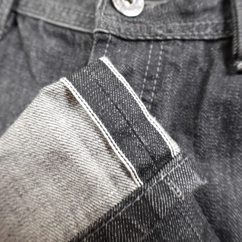 Pantalones de mezclilla Cult Of Individuality para hombre 38X34 negros Japón ribete rebelde recto Foto 2 de 4