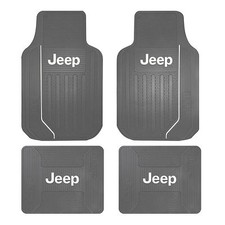 New Jeep Gray Elite Front Rear Car Truck Heavy Duty Ruuber Floor Mats Set
