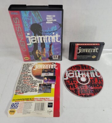 Jammit(Sega Genesis, 1994) w/ Case & Promo Sampler CD TESTED/WORKING 