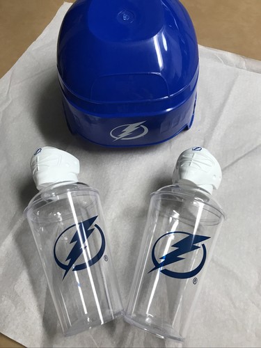 3-teiliges Set seltene HTF Tampa Bay Lightning 2 Martini Cocktail Shaker Tassen und Helm - Bild 5 von 12