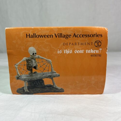 NEW Dept 56 Halloween Village Is This Seat Taken? 4030781 Skeleton Department 56 - Picture 1 of 2