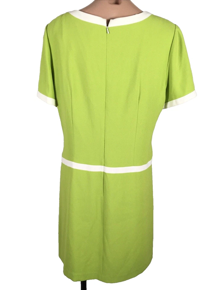 Vestido recto vintage años 60 70 NOS psicodélico Mod GOGO verde neón talla 14 años 90 hace Foto 2 de 4