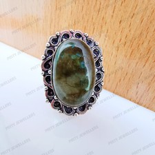 Labradorite Gemstone Ring, 925 Sterling Silver Ring, Antique Handmade Ring