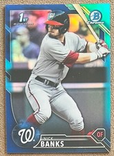 Nick Banks 2016 Bowman Chrome Blue Refractor #BDC-79 /250 Nationals Rookie Card
