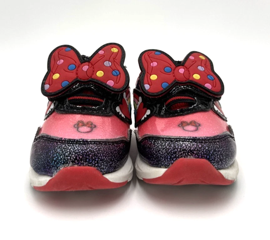 Zapatos de tenis rojos iluminados Minnie Mouse para niñas pequeñas talla 7 Foto 3 de 4