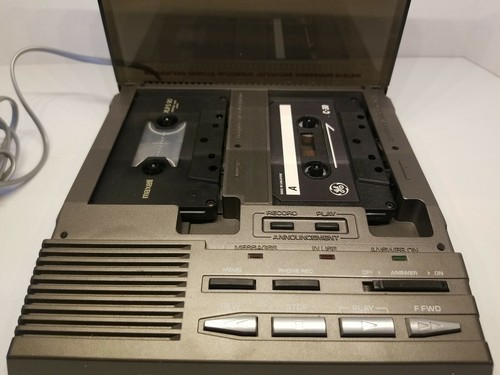 GE Answering System Dual Cassette Tapes - Model: 2-9860 W/ original box & manual - Zdjęcie 4 z 11