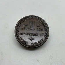 Vintage HT305 Hard Times Token Abraham Riker NY Millions for Defense C020
