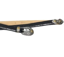 Enmon Vintage Black Heart Leather Belt Medium