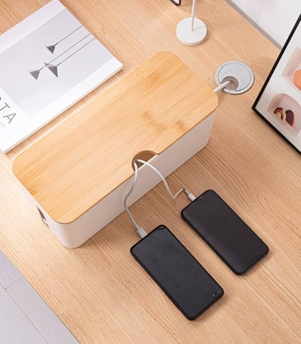 Kabelbox Kabelmanagement-Box Steckdosenbox Kabelsammler Kabelaufbewahrung NEU - Bild 2 von 5