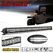 26" inch Slim LED Light Bar Dual Row Spot Flood Combo Work for Truck SUV ATV 4WD