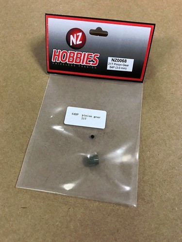 NZHOBBIES 64DP / 64P 21T Aluminum Pinion Gear 3mm Shaft 64-Pitch 21-Tooth - Picture 3 of 4