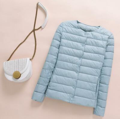 Women Ultra Light Down Jacket Down White Duck Slim Short Coat Winter Parka Ll