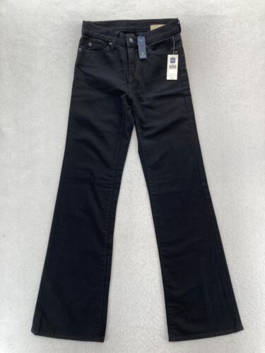 Gap 1969 Jeans Women's 0 Dark Wash Black Denim Flared Leg Limited Edition Pants
