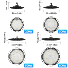 200-800W UFO LED High Bay Light  Warehouse Commercial Lighting Lamp W/US Plug