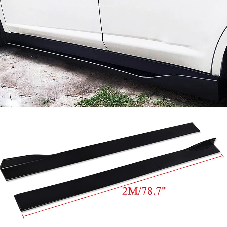 78.7" For Honda Civic Del Sol 1993-1997 Side Skirt Extension Rocker Splitter NEW - Imagem 4 de 4