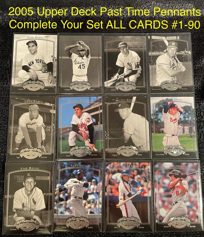 2005 Upper Deck Past Time Pennants Baseball Card You Pick Complete Your Set 1-90 - Image 1 of 1