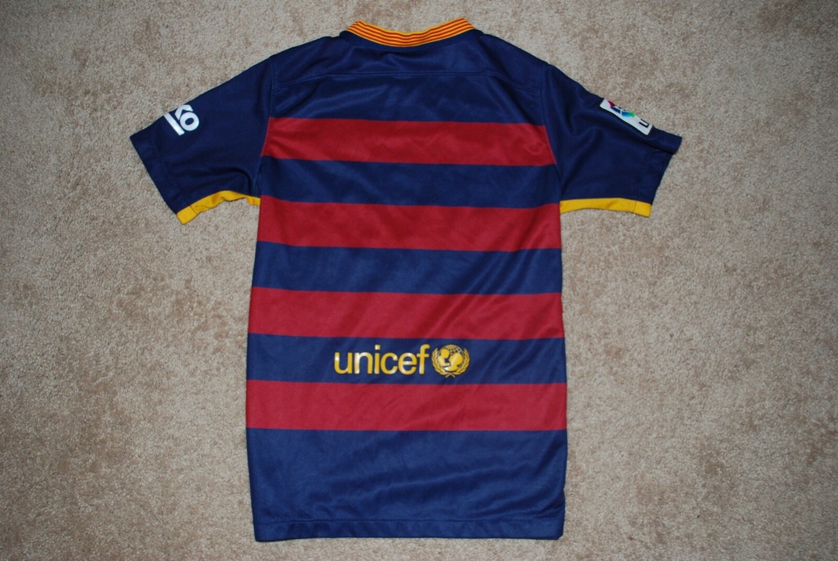 Boy's Nike FC Barcelona FCB Striped DriFit Soccer Team