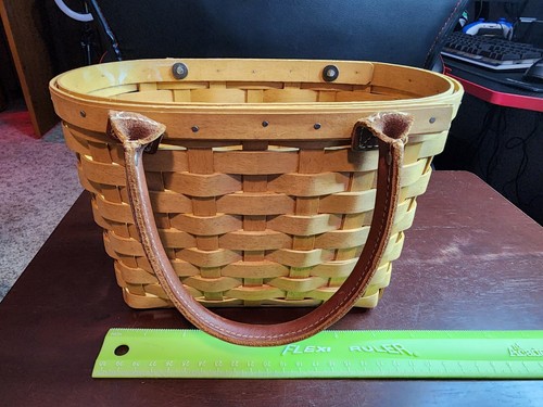 Longaberger Summer Time Boardwalk 2005 Basket Leather Handles