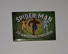 Spiderman and his amazing friends Marvel Comics Refrigerator Magnet 2" X 3"