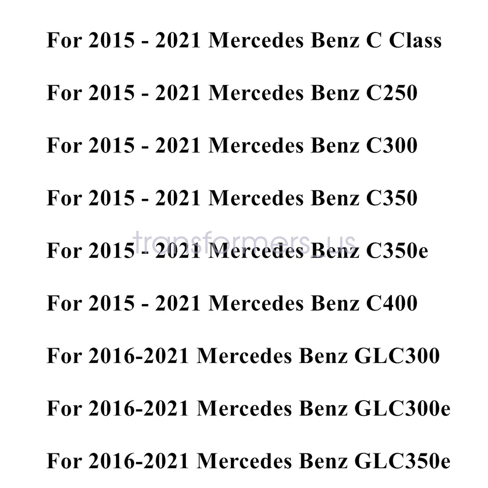 2015-2021 Fits Mercedes Benz GLC300 GLC350 W205 Driver Bottom Seat Cover Black - Image 4 of 4