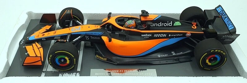 Minichamps 1/18 Scale 537 221803 McLaren F1 MCL36 Bahrain GP 2022 Ricciardo #3 - Photo 3/4