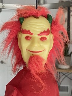 vintage halloween devil decoration Hanging Sound Moving Red Chains figure Taiwan