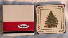 PIMPERNEL SPODE CHRISTMAS TREE COASTERS (6) made in England Open Box MINT