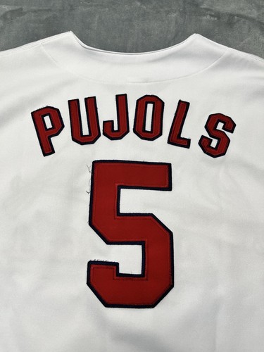 Vintage MLB St. Louis Cardinals Albert Pujols Russell Sewn Jersey White XL - Picture 8 of 8
