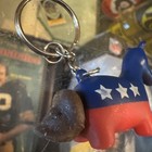 VTG Patriotic Pride Democratic Donkey Stars Stripes Convention Mascot Keychain — photo 3
