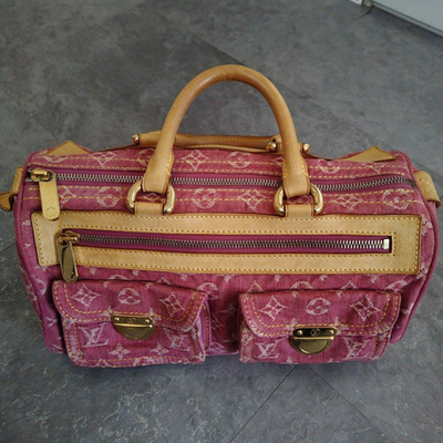 Louis Vuitton Neo Speedy Monogram Denim Pink Hand Bag Mini Boston