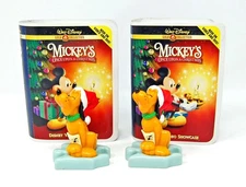 Disney McDonalds Mickeys Once Upon a Christmas Toy Figurine Pluto VHS Clamshell