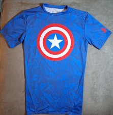 Under Armour Captain America Compression Shirt Adult Size M